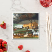 Edward Hicks Noahs Arche Serviette (Beispiel)