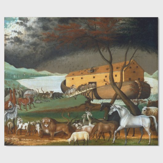Edward Hicks Noahs Ark Geschenkpapier (Flach)
