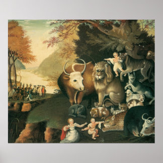 Edward Hicks Peaceable Kingdom Poster
