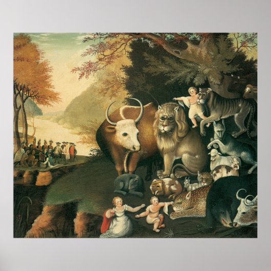 Edward Hicks Peaceable Kingdom Poster (Vorne)