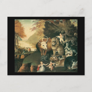 Edward Hicks Peaceable Kingdom Postkarte