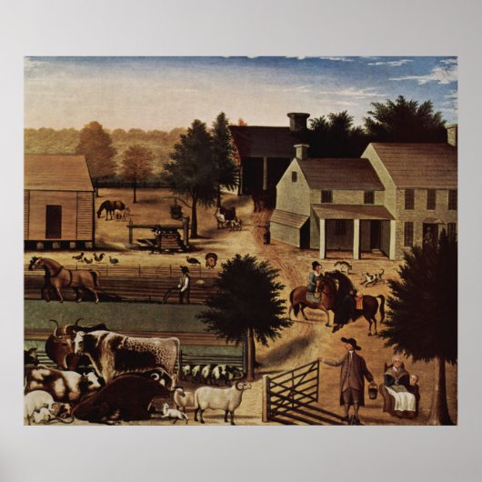 Edward Hicks Residence von David Twining Poster (Vorne)