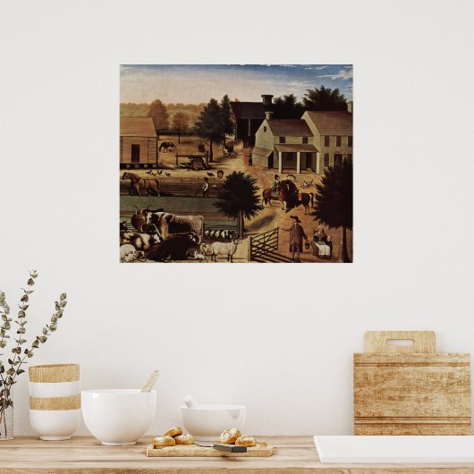 Edward Hicks Residence von David Twining Poster (Küche)