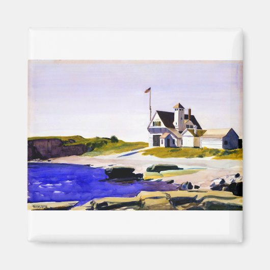 Edward Hopper Coast Guard Station Maine Magnet (Vorne)