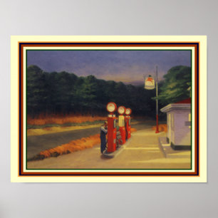 Edward Hopper "Gas" 1940 12x16 Poster