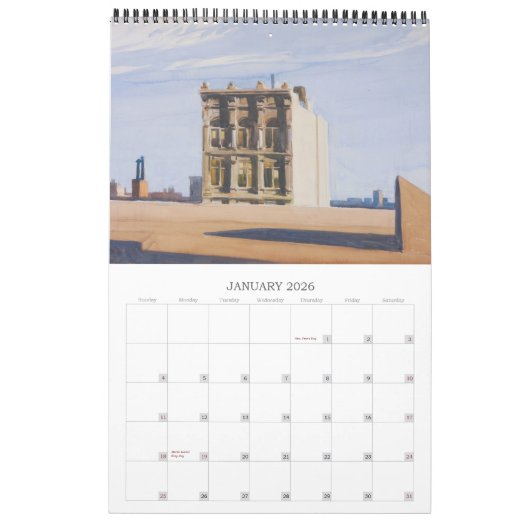 Edward Hopper Gemälde Wandkalender (Jan 2026)