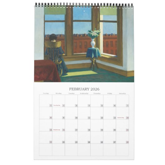 Edward Hopper Gemälde Wandkalender (Feb 2026)