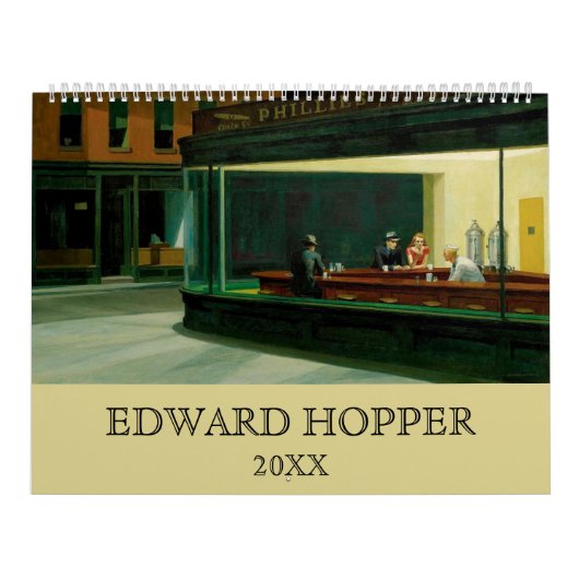 Edward Hopper Kunstgemälde Vintage Kalender (Titelbild)