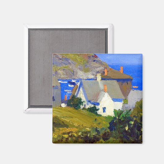 Edward Hopper Monhegan Houses Magnet (Vorderseite/Rückseite)