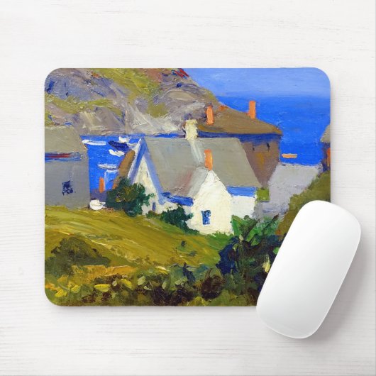 Edward Hopper Monhegan Houses Mousepad (Mit Mouse)