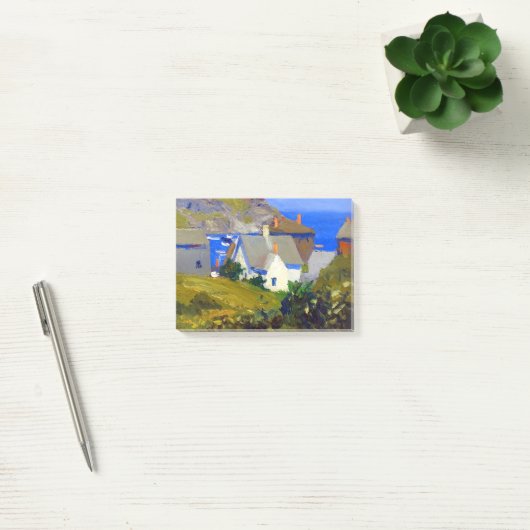 Edward Hopper Monhegan Houses Post-it Klebezettel (Büro)