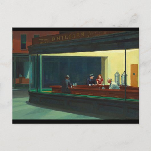 Edward Hopper - Nighthawks Postkarte (Vorderseite)