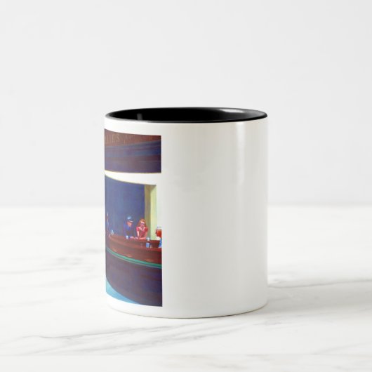 Edward HopperNighthawks Zweifarbige Tasse (Mittel)