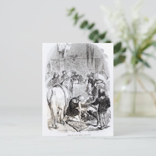 Edward II und der Minstrel Postkarte (Stehend Vorderseite)