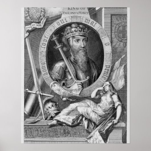 Edward III (1312-77) King of England von 1327, af Poster (Vorne)