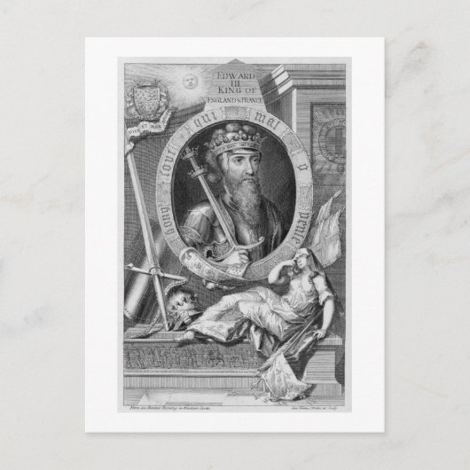 Edward III (1312-77) King of England von 1327, af Postkarte (Vorderseite)