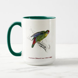 Edward Lear Bird Collection Red Fronparakeet Tasse