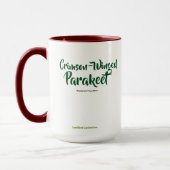 Edward Lear Bird Crimson Winged Parakeet Tasse (Links)