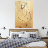 Edward Lear, eine Selbstkarikatur Leinwanddruck (Insitu (Schlafzimmer))