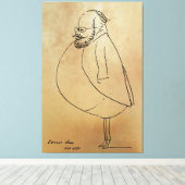 Edward Lear, eine Selbstkarikatur Leinwanddruck (Insitu (Holzboden))