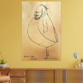 Edward Lear, eine Selbstkarikatur Leinwanddruck (Insitu (Wohnzimmer))