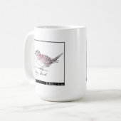 Edward Lear Stripy Vogel Kaffeetasse (Vorderseite Links)