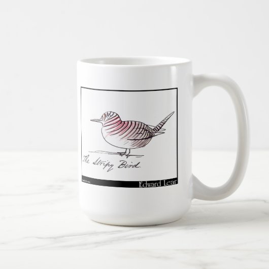 Edward Lear Stripy Vogel Kaffeetasse (Rechts)
