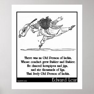 Edward Lears alte Person von Ischia Limerick Poster