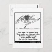 Edward Lears alte Person von Ischia Limerick Postkarte (Vorne/Hinten)