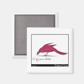Edward Lears Crimson Bird Magnet (Vorderseite/Rückseite)