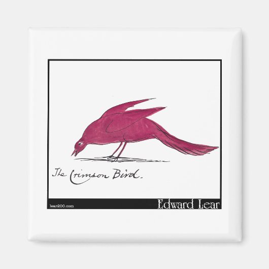 Edward Lears Crimson Bird Magnet (Vorne)