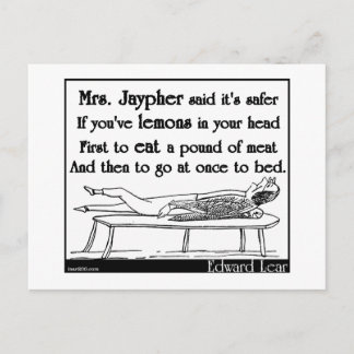 Edward Lears Frau Jaypher Postkarte