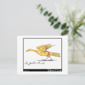 Edward Lears Gelber Vogel Postkarte (Stehend Vorderseite)