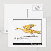 Edward Lears Gelber Vogel Postkarte (Vorne/Hinten)