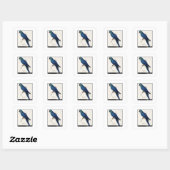 Edward Lears Hyacinth Macaw Quadratischer Aufkleber (Blatt)