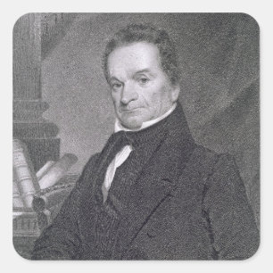 Edward Livingston, graviert von Edward Wellmore (f Quadratischer Aufkleber