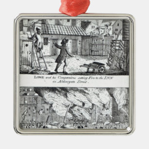 Edward Lowe und seine Begleiter, die Feuer legen Ornament Aus Metall