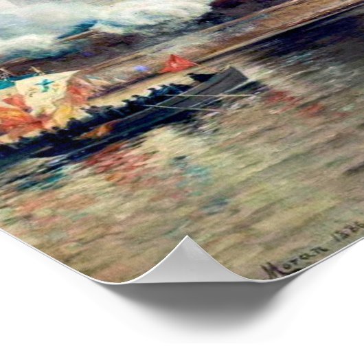 Edward Moran | Enthüllung der Freiheitsstatue Poster (Ecke)