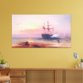 Edward Moran Salute bei Sunset Leinwanddruck (Insitu (Wohnzimmer))