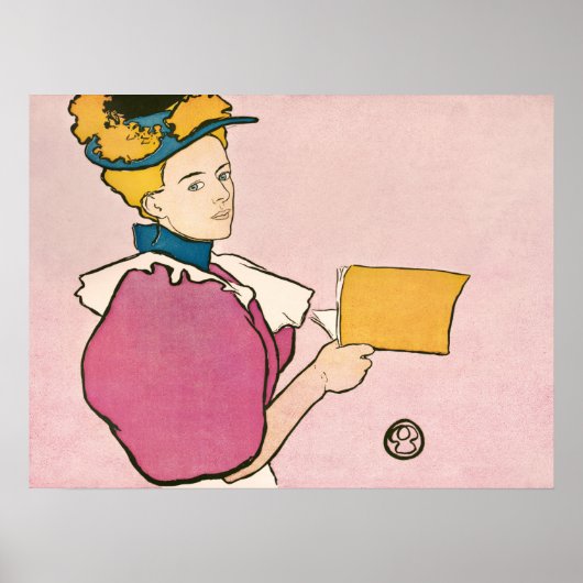 Edward Penfield Illustration of a Woman Poster (Vorne)