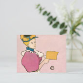 Edward Penfield Illustration of a Woman Poster Postkarte (Stehend Vorderseite)