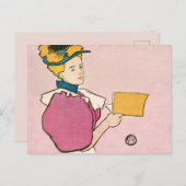Edward Penfield Illustration of a Woman Poster Postkarte (Vorne/Hinten)