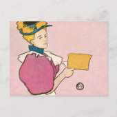 Edward Penfield Illustration of a Woman Poster Postkarte (Vorderseite)