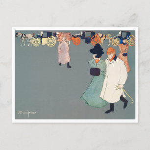 Edward Penfield, Mann und Frau, Bildende Kunst Postkarte