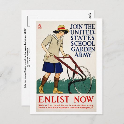 Edward Penfield Postcard Postkarte (Vorne/Hinten)