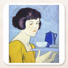 Edward Penfield Rechteckiger Pappuntersetzer