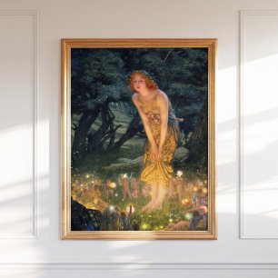 Edward Robert Hughes MidSummer Eve Fairy Painting Poster