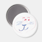 Edward Round Magnet (Vorderseite/Rückseite)