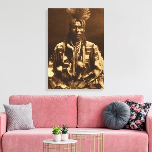 Edward S Curtis A Piegan Dandy Leinwanddruck (Insitu (Wohnzimmer))