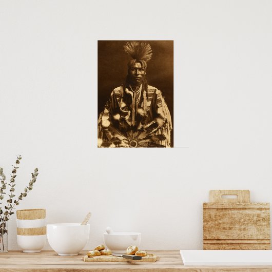 Edward S Curtis A Piegan Dandy Poster (Küche)